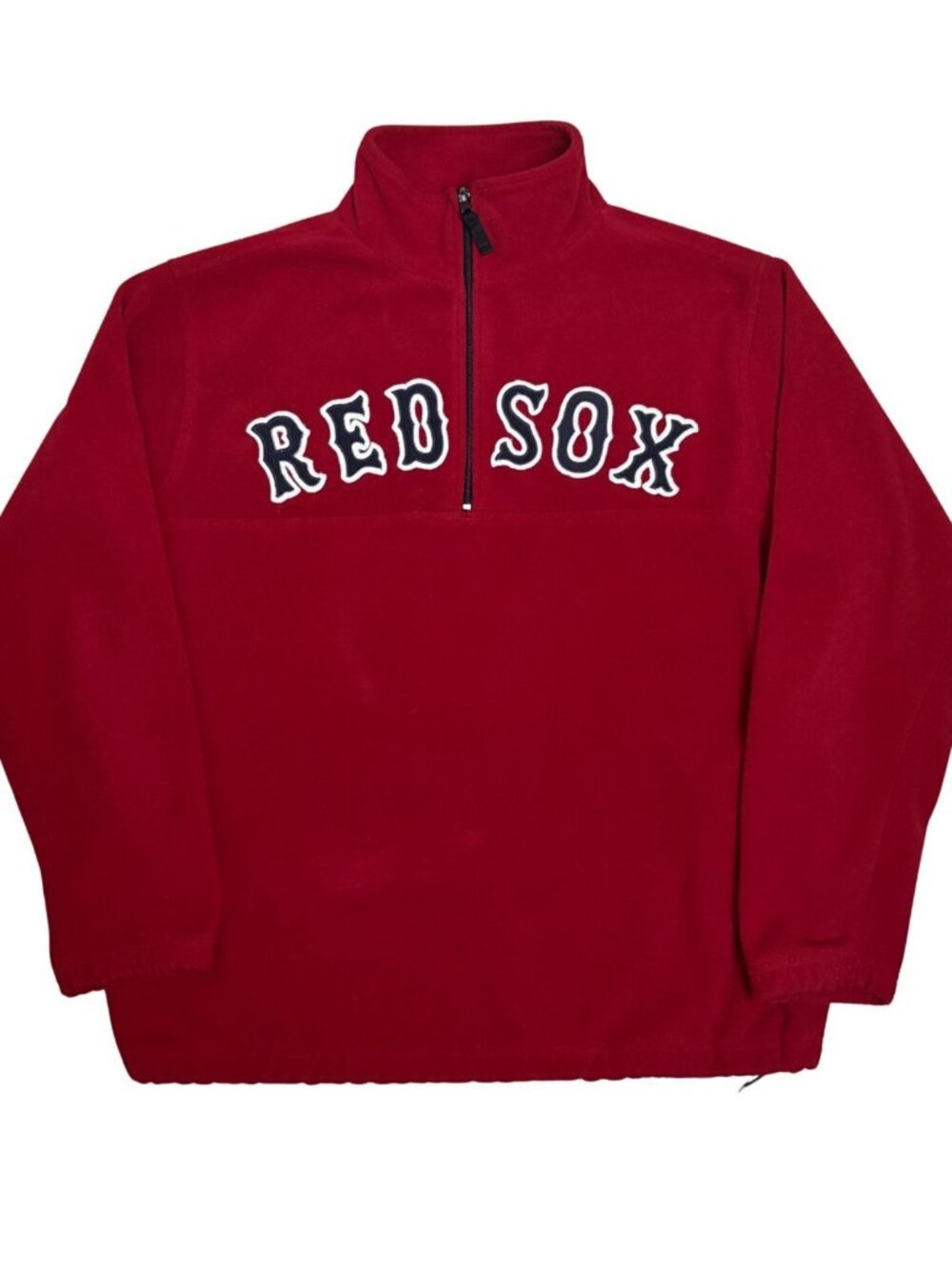 BOSTON RED SOX Fleece Jacket WRANGLER Vintage Y2K Red Sweater Mens Large